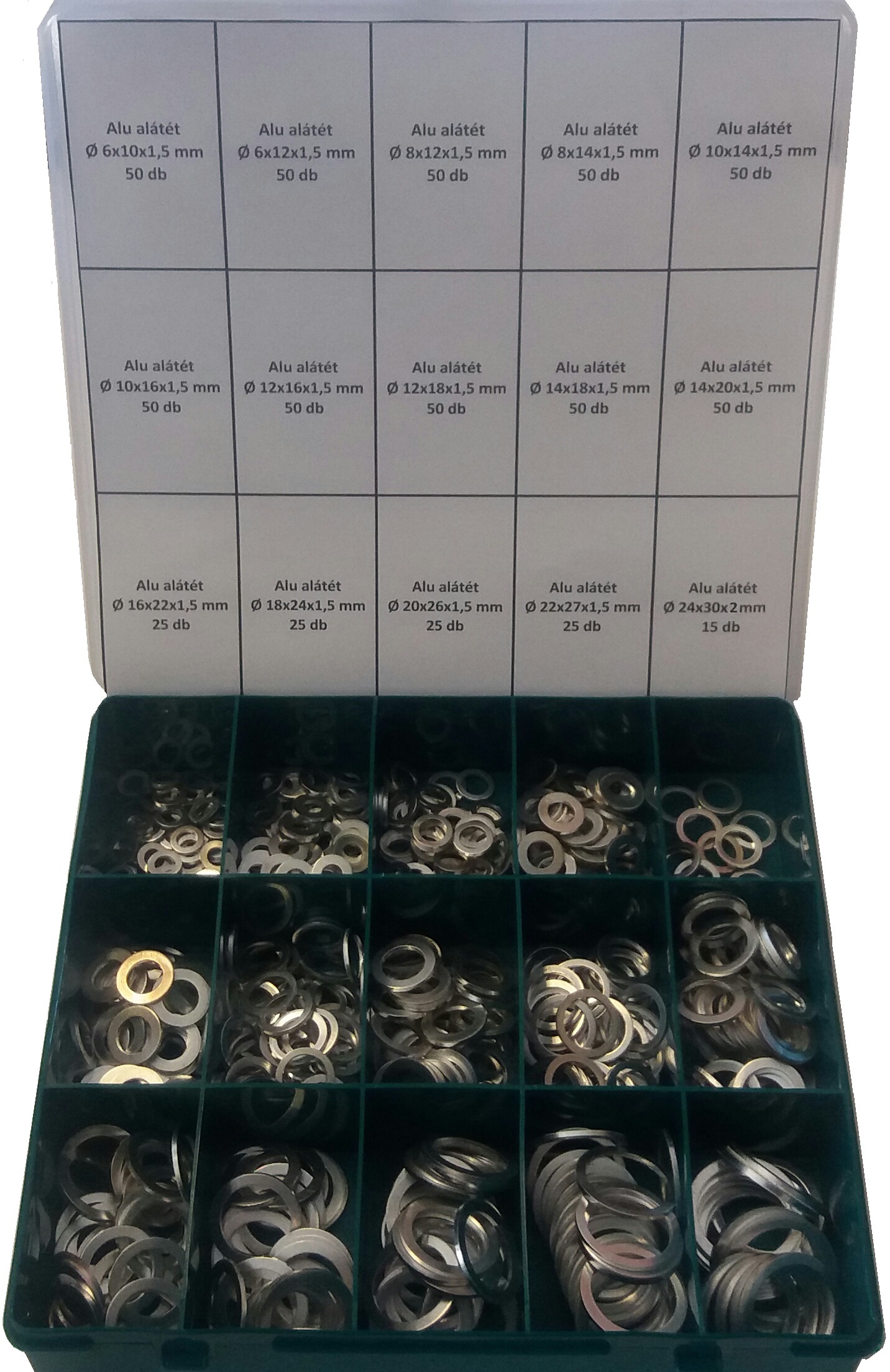 Alu al&aacute;t&eacute;t k&eacute;szlet 615 db-os